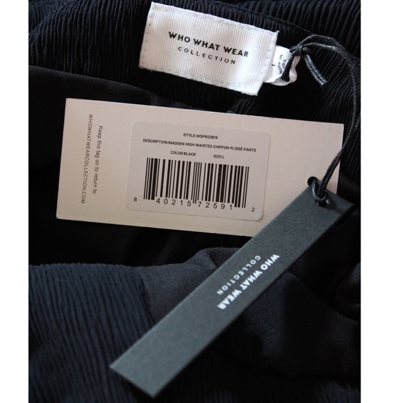Who What Wear NWT Madden High-Waisted Plissé Pants Large - Picture 7 of 7